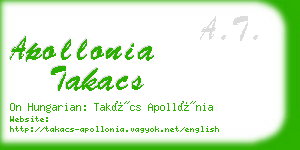 apollonia takacs business card